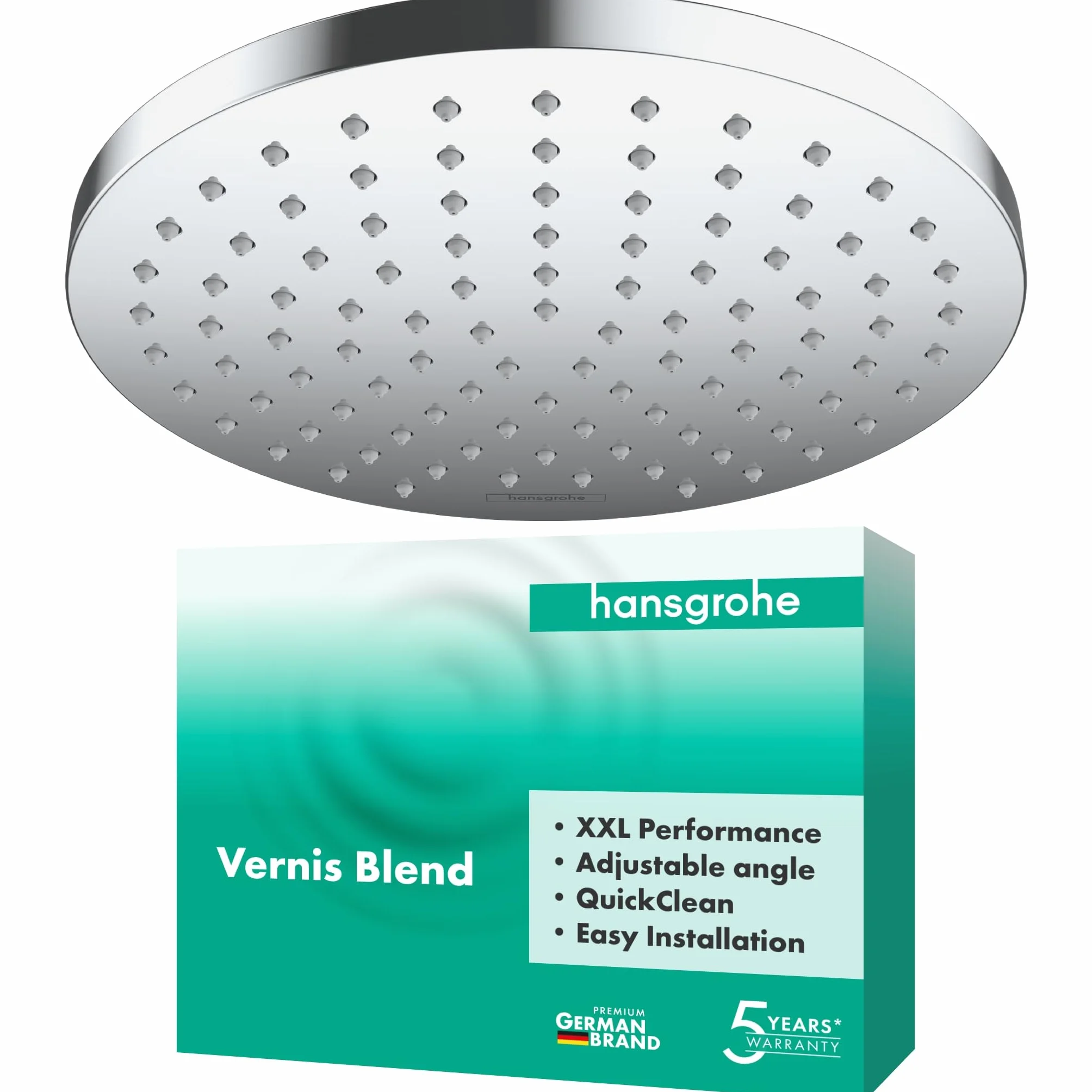 hansgrohe Vernis Blend rociador de ducha fija ⌀ 205 mm cabezal lluvia antical cromo 26271000