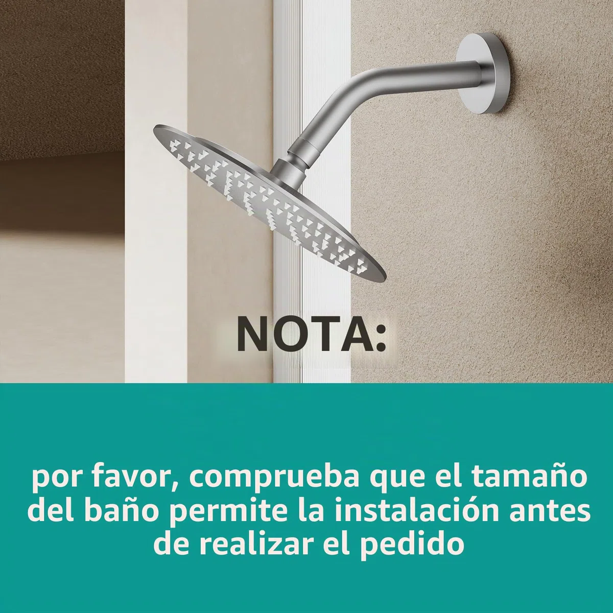 Cabeza de ducha de lluvia redonda, cabeza de ducha de lluvia de acero inoxidable de alto flujo, diseño de alta presión (Brushed Nickel, 8 pulgadas) 20CM