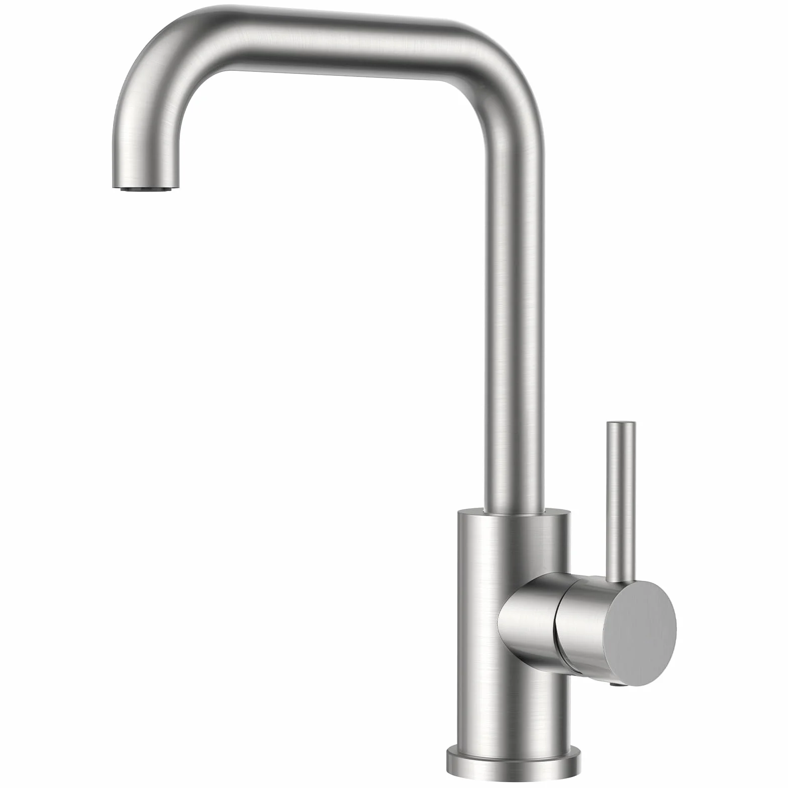 FORIOUS Grifo Cocina, Grifos Cocina Fregadero Giro de 360° Acero Inoxidable Torneira Cozinha L Monomando para 1 Orificio