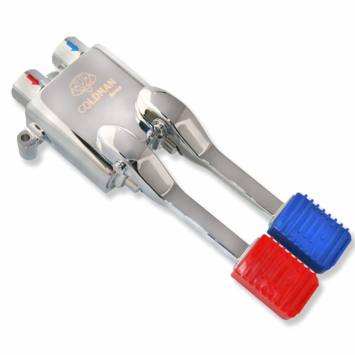 GOLDMAN SERVICE Grifo Pedal Doble Mezclador para Fregaderos Industriales