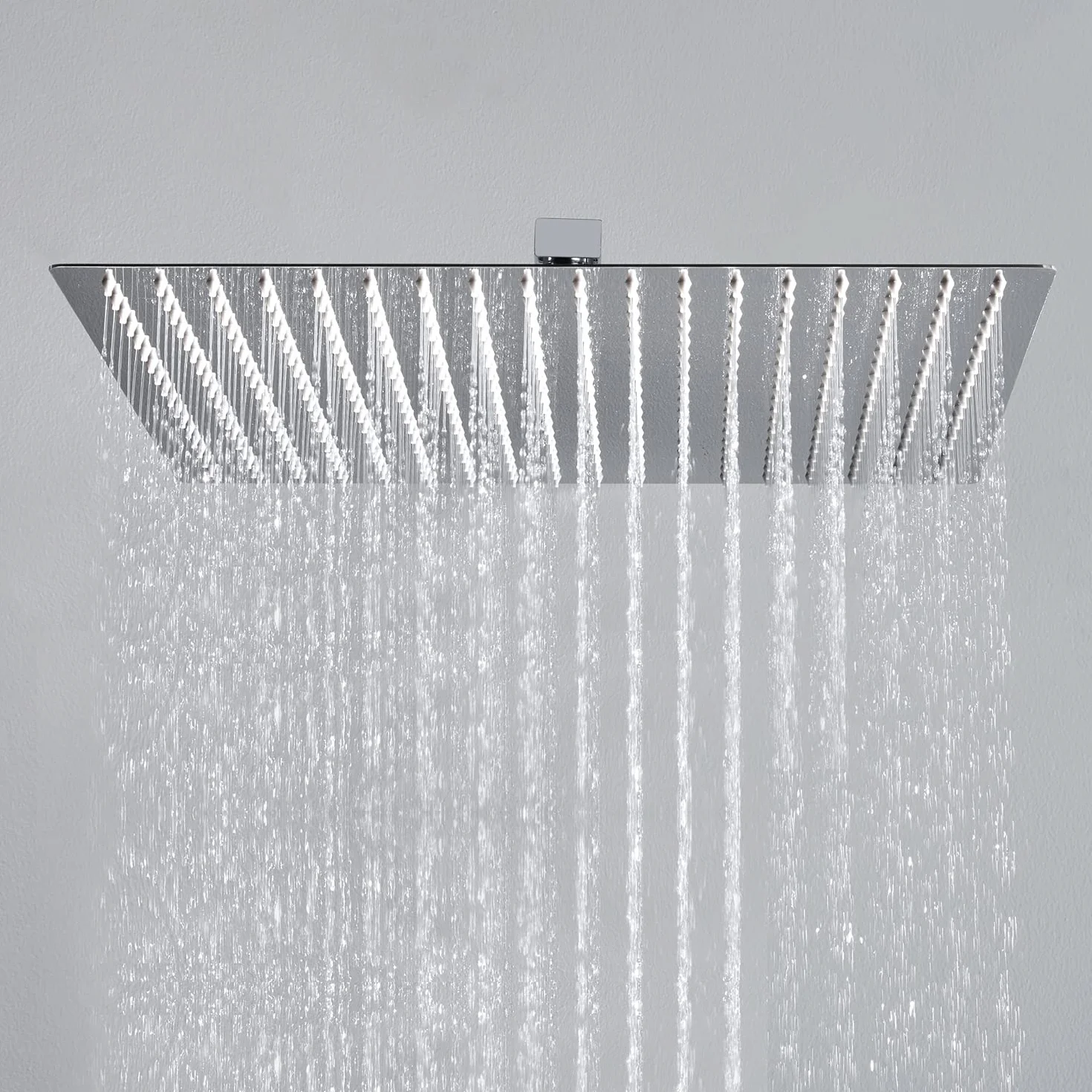 JOHO Rociador superior de ducha 16 Pulgadas, Cabezal de Ducha Lluvia Grande 40cm de fácil cuidado, Alcachofa de Ducha acero inoxidable 304 con ducha antical, Cuadrado 40x40cm Cromado
