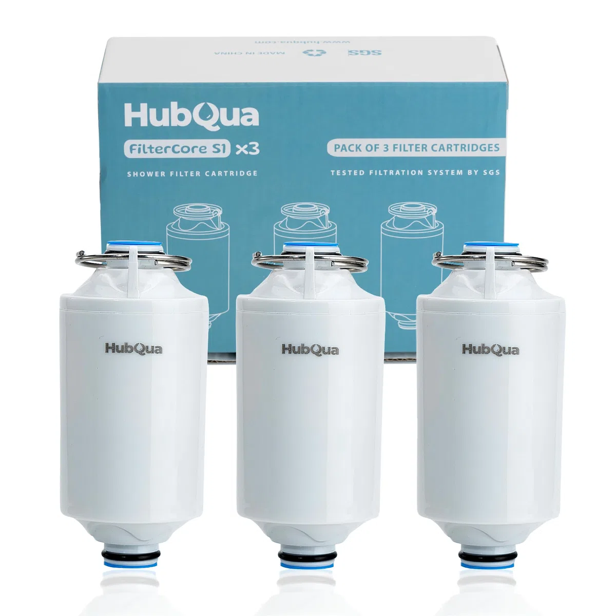 PACK AHORRO 3 Cartuchos certificados SGS para filtro ducha WaterTrack y más Modelos - 98% eliminación de Cloro certificada - Elimina Cloro, Cal, Metales Pesados e Impurezas.