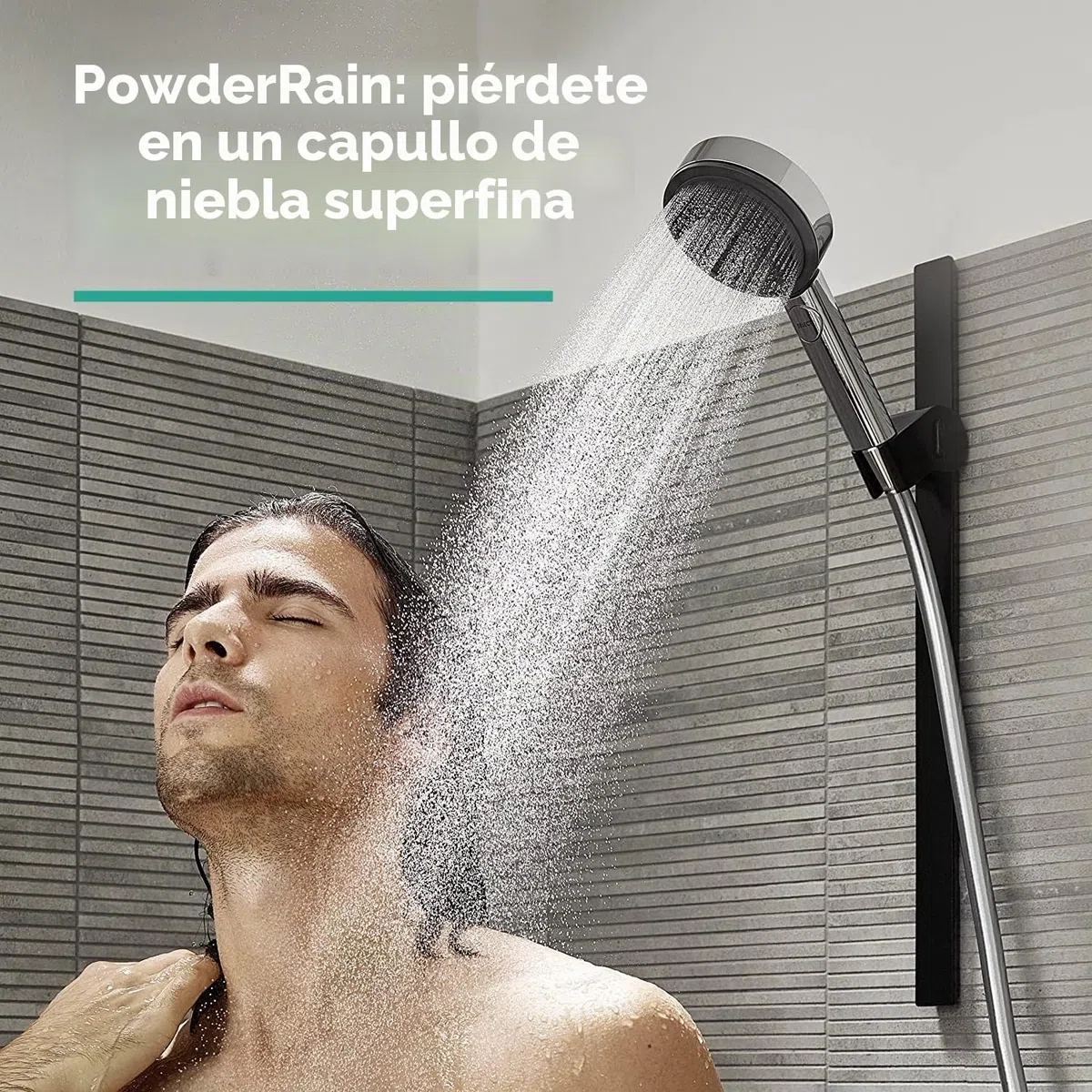 hansgrohe Pulsify Select S - ducha de mano, alcachofa de ducha con 3 tipos de chorro (versión Relaxation), cabezal de ducha redondo (⌀ 105 mm), con sistema antical, cromo, 24110000