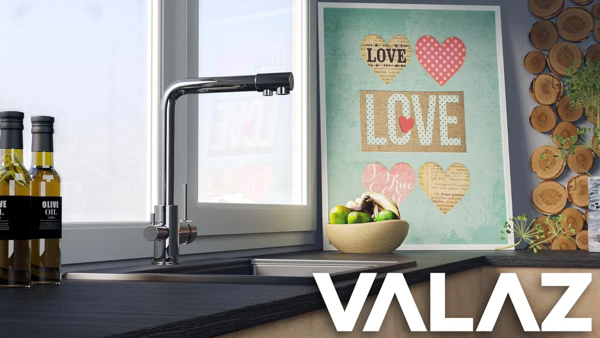 VALAZ Grifo Osmosis 3 Vías Cromado | Grifos Cocina Fregadero | Alta Presión, Monomando, Giratorio 360º, Ahorro de Agua | Instalación Fácil y Rápida | Latón, Acero Inoxidable, Serie Nilo
