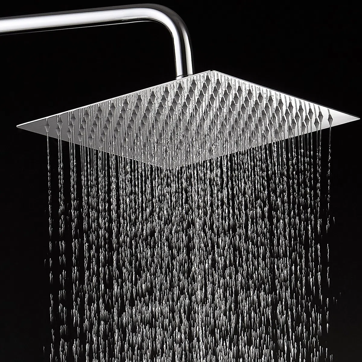 KUNGYO 304 Ducha de Lluvia Acero Inoxidable 8 Pulgadas Rectangular Rociador Superior Fino