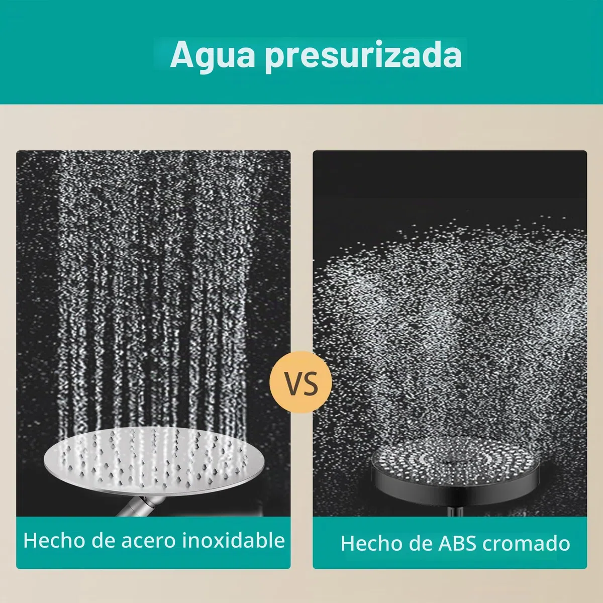 Cabeza de ducha de lluvia redonda, cabeza de ducha de lluvia de acero inoxidable de alto flujo, diseño de alta presión (Brushed Nickel, 8 pulgadas) 20CM