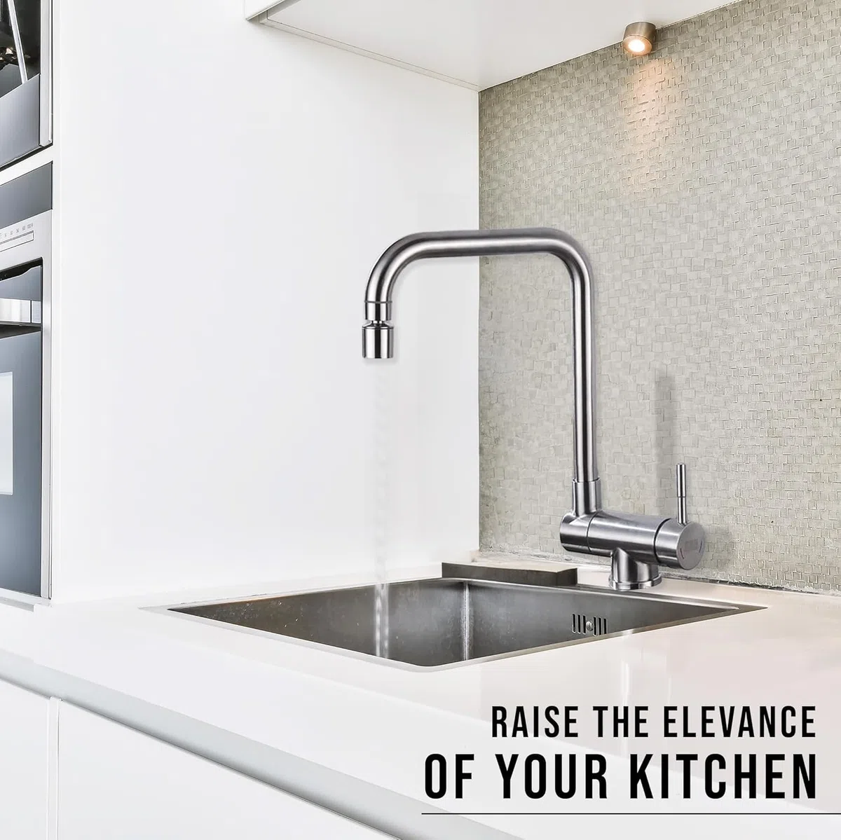 Grifo Cocina Abatible con 2 Funciones de Chorro y Rotacion 360º. Grifo Fregadero Abatible.