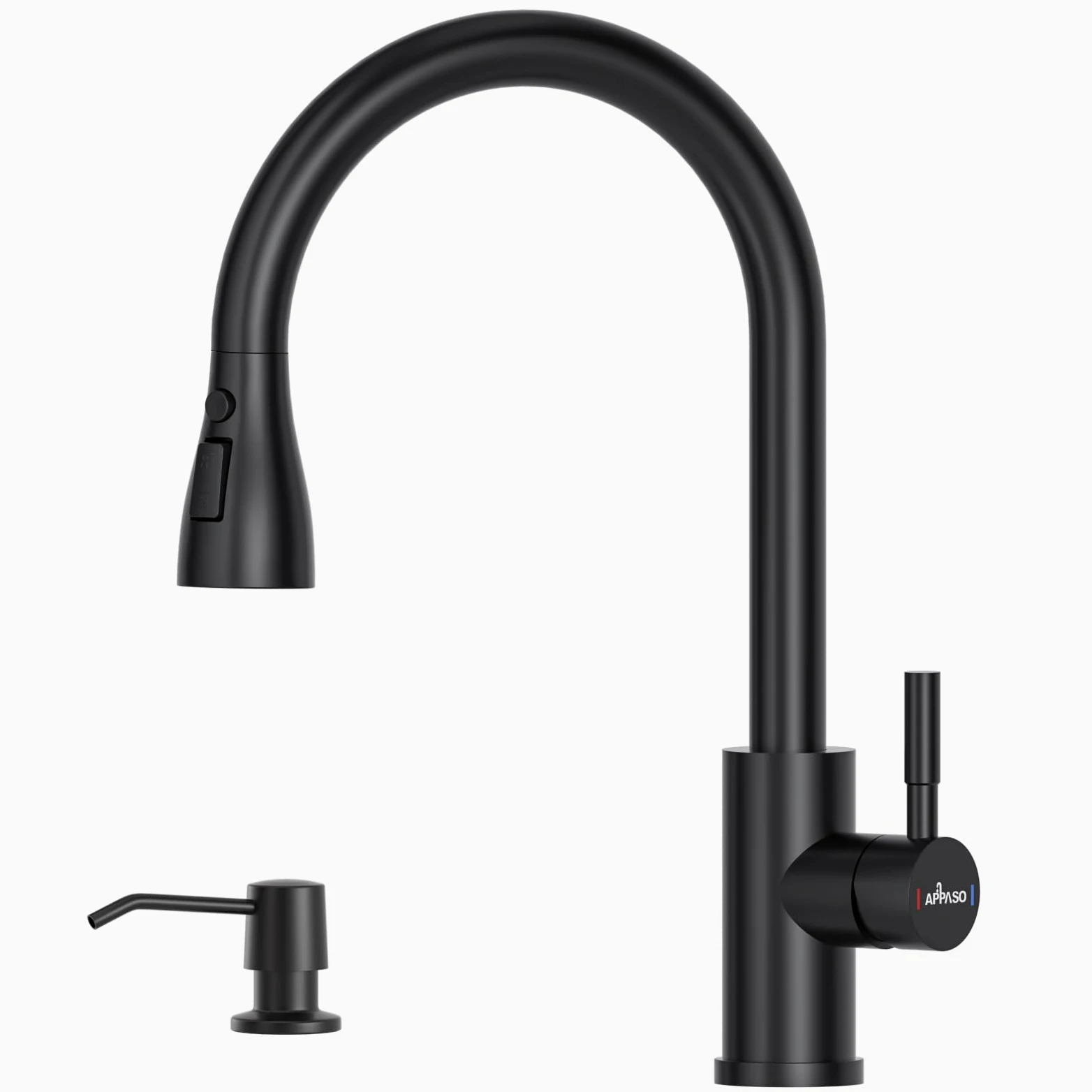 APPASO Grifo de cocina, grifo mezclador de alta presión para cocina Aceros inoxidables Cromo