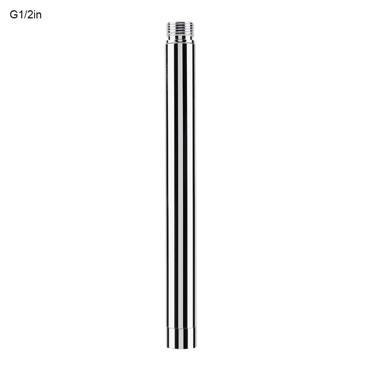Extensor de Ducha Tubo de Acero Inoxidable, 8 Pulgadas Baño de Mano Extensión, G1/2 Redondo de Cromado Extensor de Cabezal para Accesorio Alcachofa Fija
