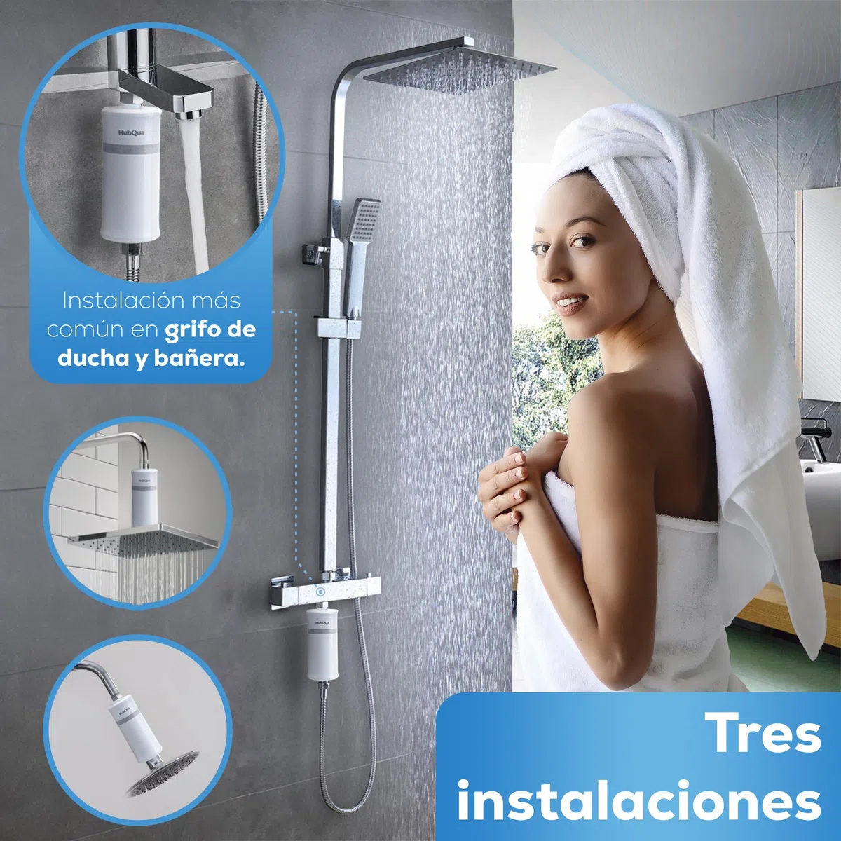 PACK AHORRO 3 Cartuchos certificados SGS para filtro ducha WaterTrack y más Modelos - 98% eliminación de Cloro certificada - Elimina Cloro, Cal, Metales Pesados e Impurezas.