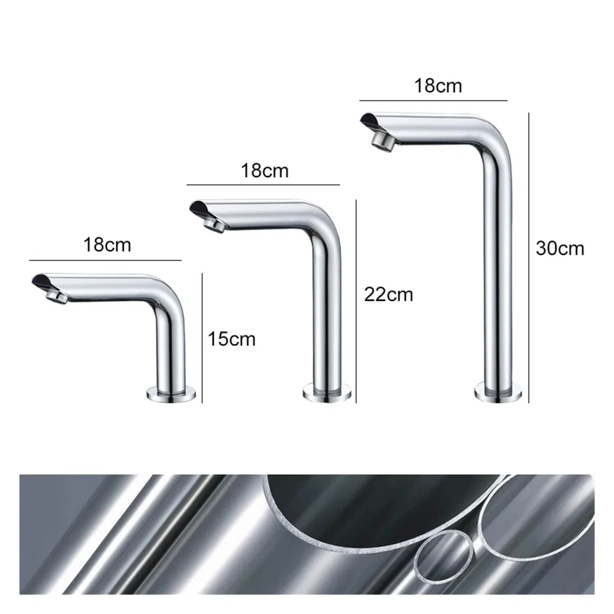 Grifo mezclador automático con sensor cromado ELS8870 para fregadero de cocina y lavabo