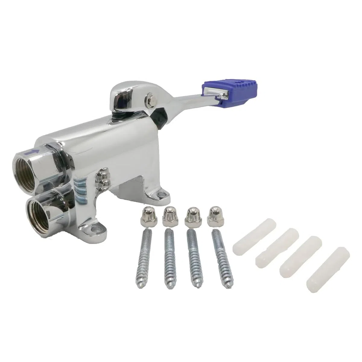 Repuesto Técnico | Grifo Pedal Simple para Cocina Industrial y Hostelería | Control de Caudal sin Contacto | Para Agua Fría o Caliente | Pedal Antideslizante con Regulación por Presión